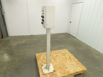 Pedestal Operator Station 12x10x6" Electrical Enclosure Pushbutton Estop