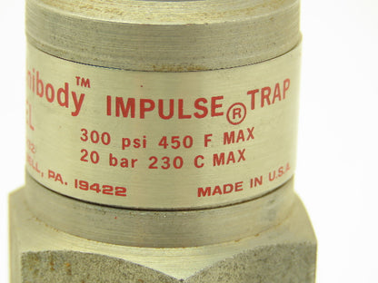 Yarway 730/740 EL Unibody Impulse Steam Trap Valve 30mm 300 PSI