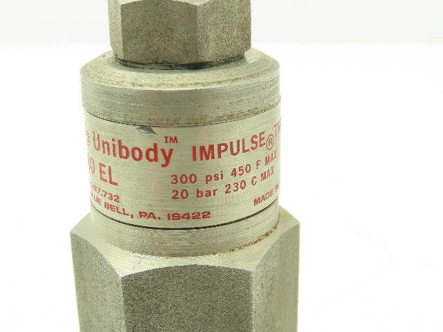 Yarway 730/740 EL Unibody Impulse Steam Trap Valve 30mm 300 PSI