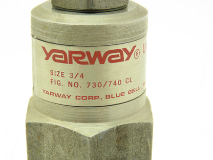 Yarway 730/740 CL Unibody Impulse Steam Trap Valve 3/4" 300 PSI