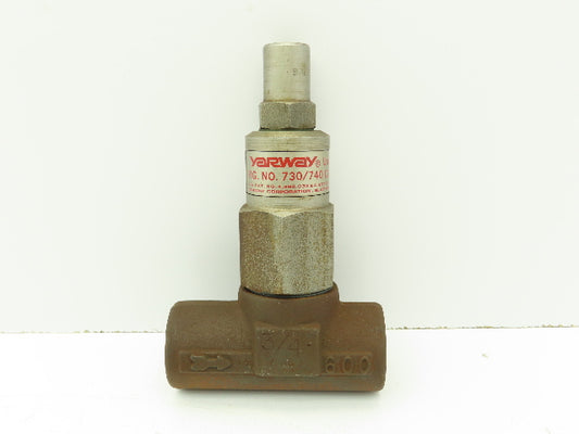 Yarway 730/740 CL Unibody Impulse Steam Trap Valve 3/4" 300 PSI