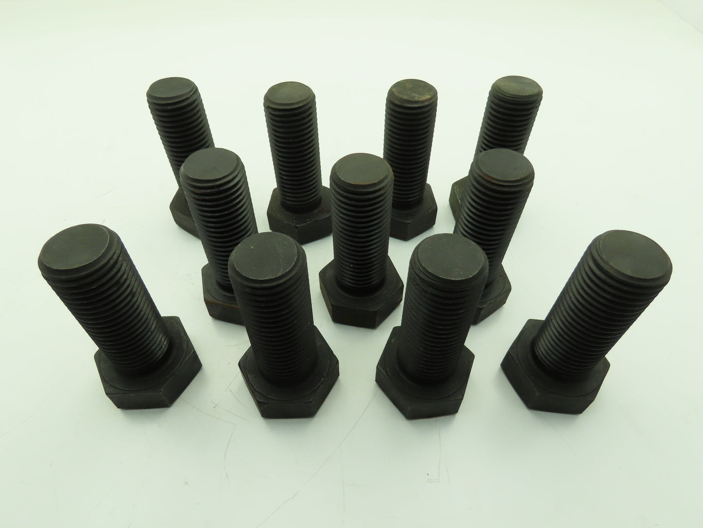 1-1/2-6 x 4" Hex Head Cap Screw Bolt Gr 8 Full Thread UNC Black Oxide  Lot of 11