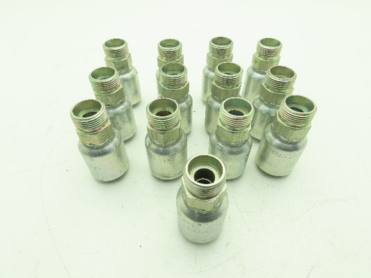 Parker 1D043-15-8 Hydraulic Crimp Fitting 1/2" Hose x M22 Male  Lot of 13