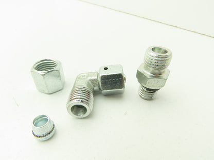 Parker Ermeto DIN Swivel 90° Elbow 6mm Tube x M14 Nut w/ M12 BSPP Lot of 11