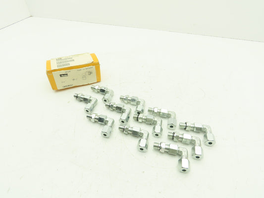 Parker Ermeto DIN Swivel 90° Elbow 6mm Tube x M14 Nut w/ M12 BSPP Lot of 11