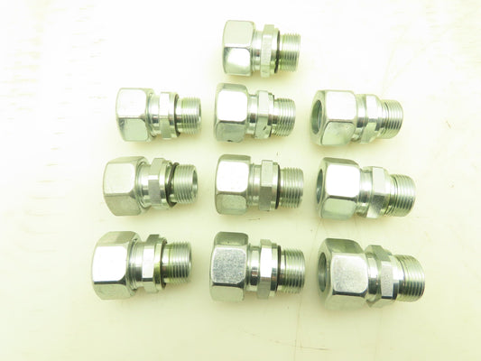 Parker EO 22-L Metric Tube  Adapter 22mm x 3/4-12 BSPP Male O-Ring  Lot of 10