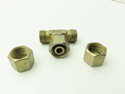 DS-VC 10-L Metric EO 24° Swivel Nut Branch Tee 10mm Tube x M16  Lot of 15