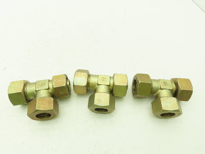 Voss S25 Metric EO 24° Swivel Nut Run Tee 25mm Tube x M36 Thread  Lot of 3