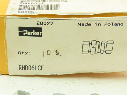 Parker Ermeto RHD06LCF EO DIN Non Return Valve 6mm Tube Fitting  Lot of 10