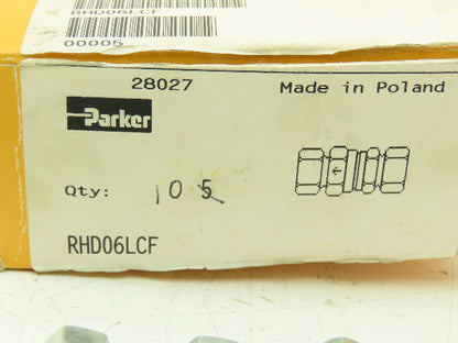 Parker Ermeto RHD06LCF EO DIN Non Return Valve 6mm Tube Fitting  Lot of 10