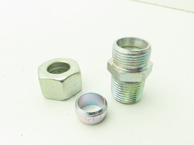 Parker EMB GE15L1/2NPT EO 24° Male Stud Connector 15mm Tube x 1/2" NPT Lot of 18