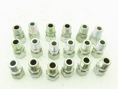 Parker EMB GE15L1/2NPT EO 24° Male Stud Connector 15mm Tube x 1/2" NPT Lot of 18
