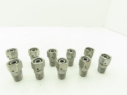 EGE14S1/2NPTCF EO 24° DKO Swivel Connector 1/2" NPT x 14mm Tube M22  Lot of 10