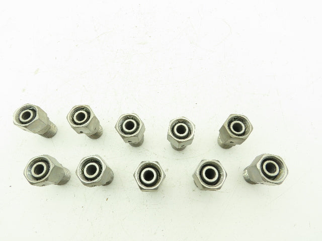 EGE14S1/2NPTCF EO 24° DKO Swivel Connector 1/2" NPT x 14mm Tube M22  Lot of 10