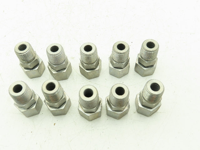 EGE14S1/2NPTCF EO 24° DKO Swivel Connector 1/2" NPT x 14mm Tube M22  Lot of 10