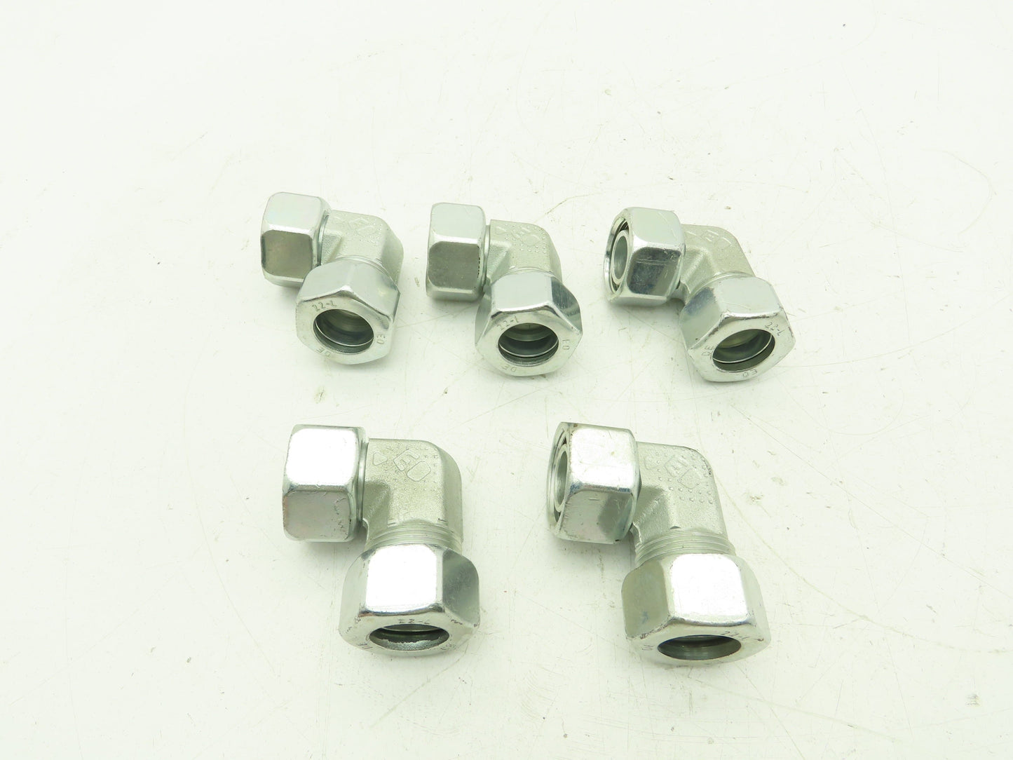 Parker EW22L 90° Elbow Connector 22mm Tube x M30 EO 24° DKO Swivel  Lot of 5