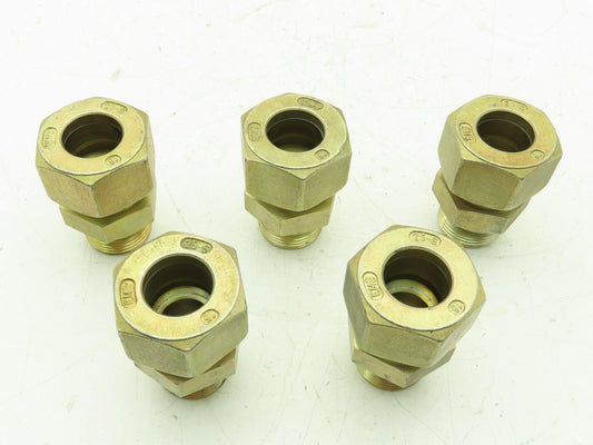 Parker EMB GE25SR EO Metric Male Stud Connector 25mm Tube x 1" BSPP  Lot of 5