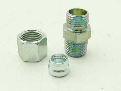 Parker GE10S3/8NPT EO 24° Male Stud Connector 10mm Tube x 3/8" NPT  Lot of 13