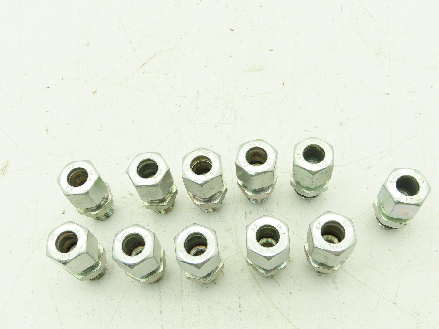 Gates EMB GE10LREDOMD EO 24° Male Stud Connector 10mm Tube x 1/4" BSPP Lot of 11