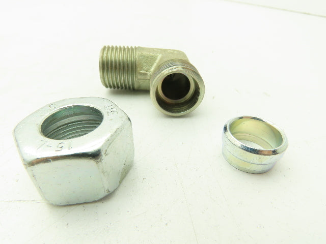 Parker WE15L1/2NPT EO 24° Male Stud Connector 15mm Tube x 1/2" NPT Lot of 7