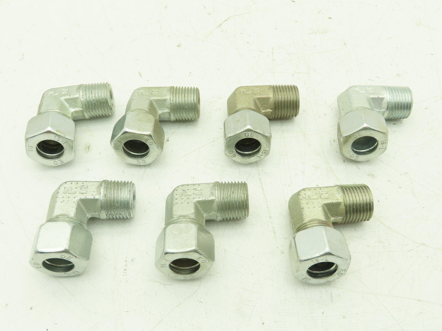 Parker WE15L1/2NPT EO 24° Male Stud Connector 15mm Tube x 1/2" NPT Lot of 7