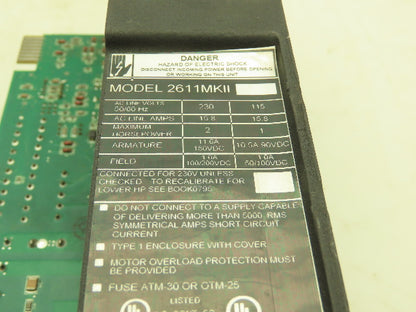 Emerson 2611MKII 2610 DC Motor Control VFD Drive Board 1-2Hp 90/180VDC
