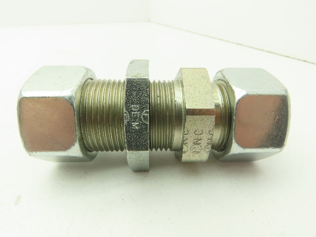 Parker SV22LOMD EO 24° DIN Bulkhead Union Fitting 22mm Tube  Lot of 10