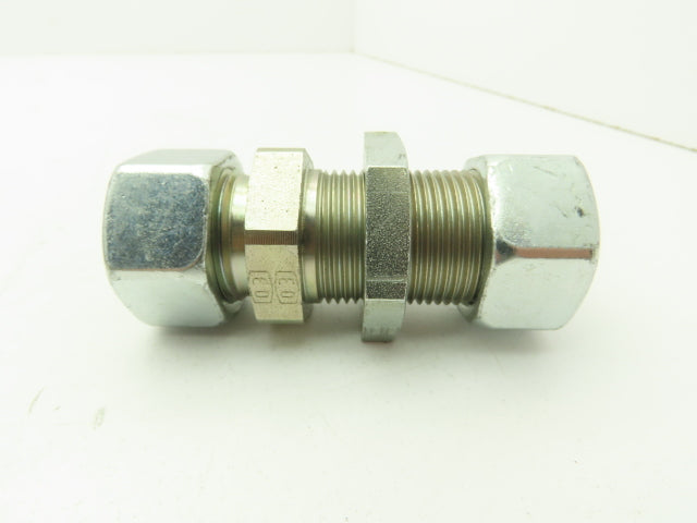 Parker SV22LOMD EO 24° DIN Bulkhead Union Fitting 22mm Tube  Lot of 10