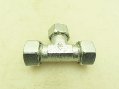 Eaton 22-L  Steel Compression Union Tee Fitting 22mm Tube Lot of 10