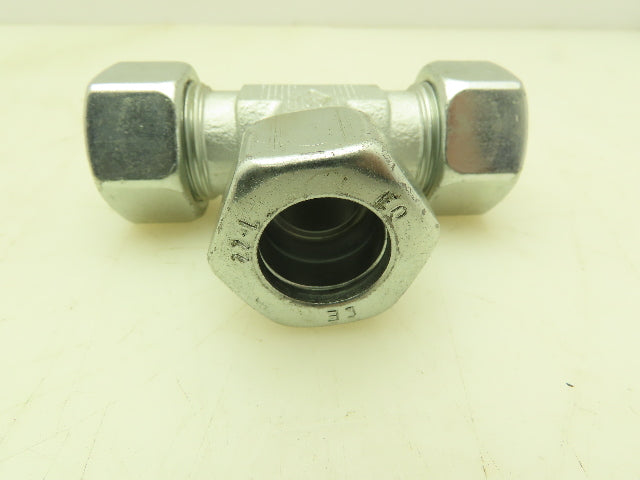 Eaton 22-L  Steel Compression Union Tee Fitting 22mm Tube Lot of 10