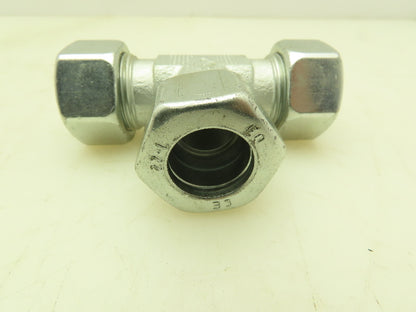 Eaton 22-L  Steel Compression Union Tee Fitting 22mm Tube Lot of 10