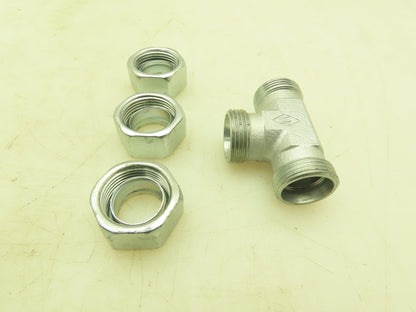 Eaton 22-L  Steel Compression Union Tee Fitting 22mm Tube Lot of 10