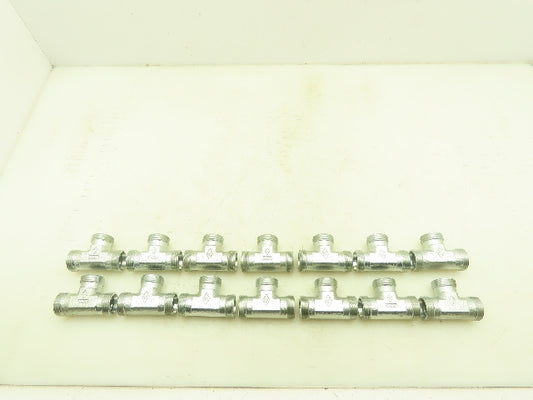 Eaton 22L Steel Compression Union Tee Fitting 22mm Tube  Lot of 14