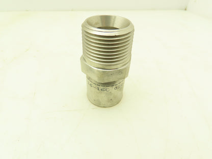 Parker 10191N-16-16C Parkrimp Stainless Crimp Fitting 7/8" Hose x 1" NPT Male