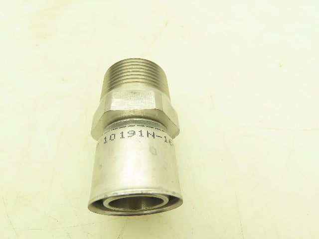 Parker 10191N-16-16C Parkrimp Stainless Crimp Fitting 7/8" Hose x 1" NPT Male