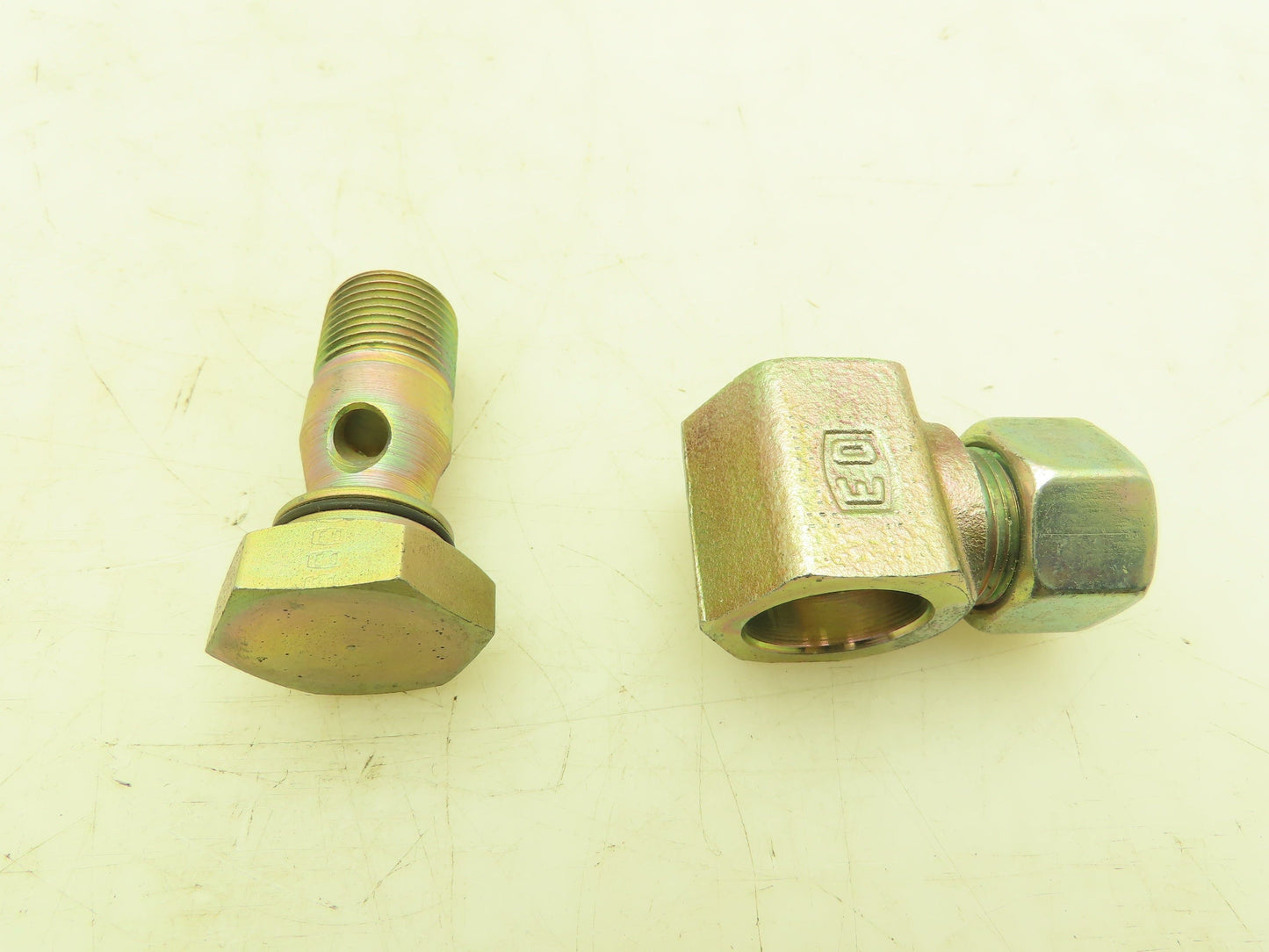 Parker WH15LROMD EO 90° Elbow Banjo Fitting 15mm Tube x 1/2" BSPP Male  Lot of 6