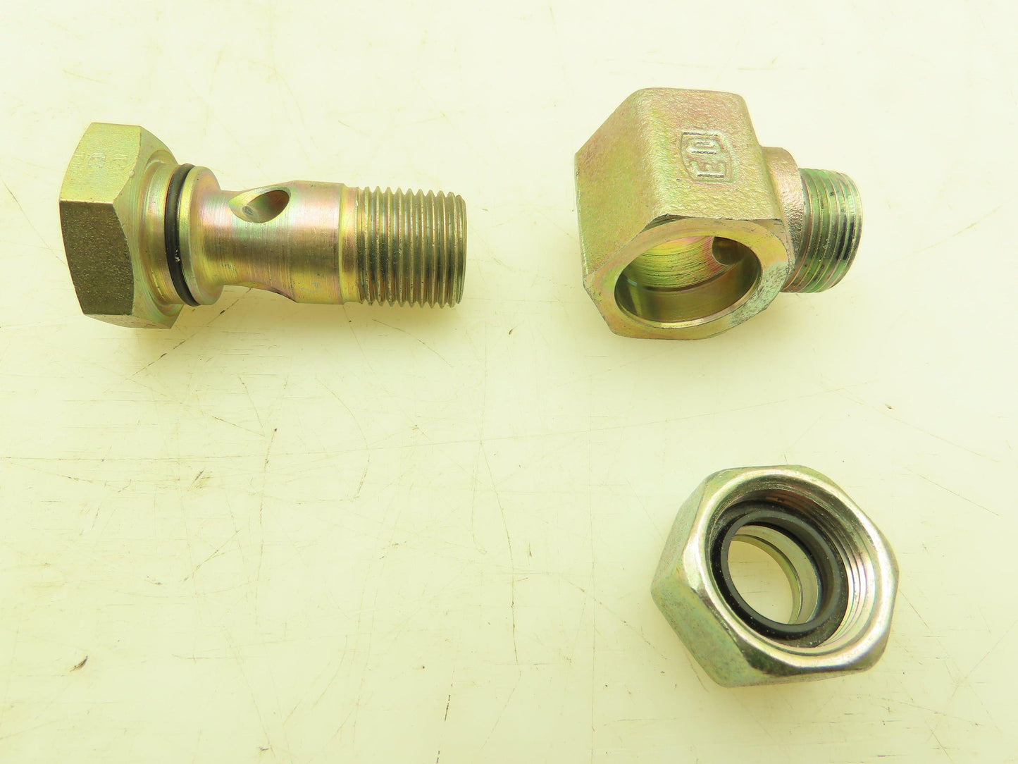 Parker WH15LROMD EO 90° Elbow Banjo Fitting 15mm Tube x 1/2" BSPP Male  Lot of 6