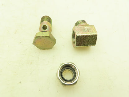 Parker WH15LROMD EO 90° Elbow Banjo Fitting 15mm Tube x 1/2" BSPP Male  Lot of 6