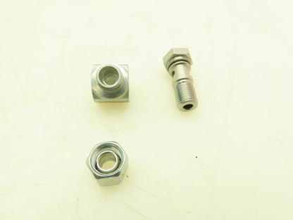 Parker WH08LROMD EO 90° Elbow Banjo Fitting 8mm Tube x 1/4" BSPP Male Lot of 10