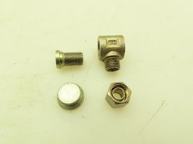 Bell 8L Banjo Fitting 90° Elbow 8mm Tube x 1/4" BSPP Male  Lot of 9