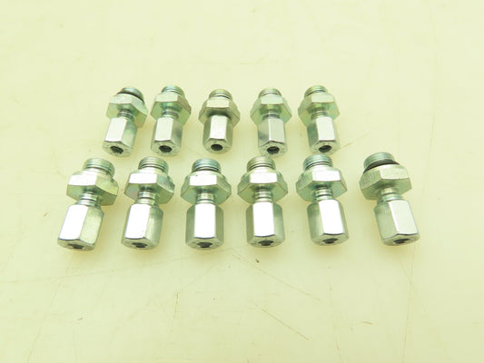 Parker EO 4-LL Male Stud Connector 4mm Tube x 1/8" BSPP Thread  Lot of 11