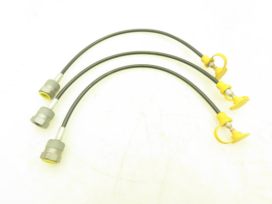 Stauff-Test DN2 Hydraulic Test Coupling Hose 1/4" NPT x Plug-In  Lot of 3