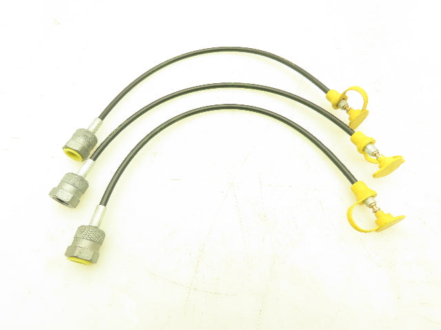 Stauff-Test DN2 Hydraulic Test Coupling Hose 1/4" NPT x Plug-In  Lot of 3