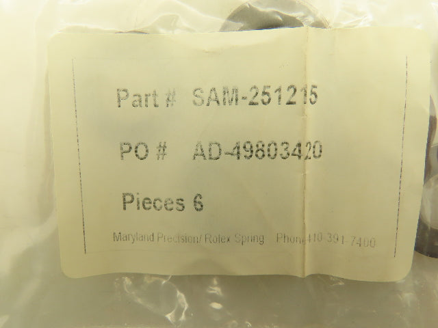 Belleville SAM-251215 Disc Spring Steel Compression Washer 0.48" ID  Lot of 50