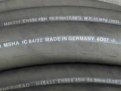 Weatherhead H46432 High Pressure Rubber Hydraulic Spiral Hose 2" ID x 120'