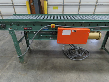 Roach 24"x 11' 6" Belt Drive Live Roller Accumulation Conveyor 21"BF w/Gate