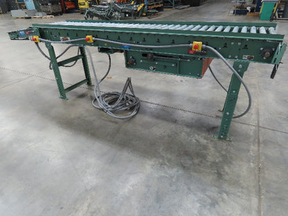 Roach 24"x 11' 6" Belt Drive Live Roller Accumulation Conveyor 21"BF w/Gate