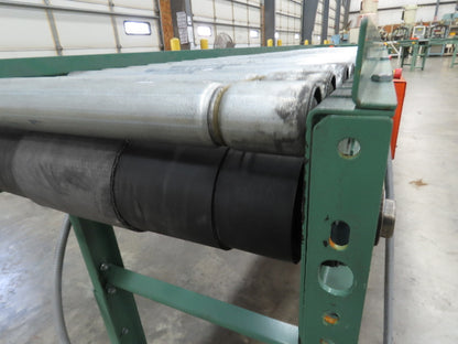 Roach 24"x 11' 6" Belt Drive Live Roller Accumulation Conveyor 21"BF w/Gate