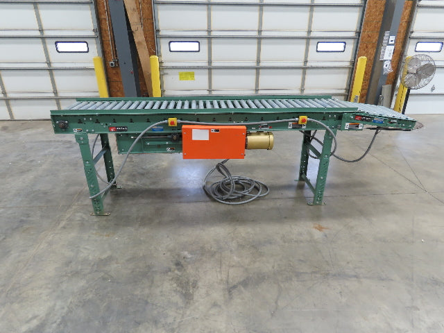 Roach 24"x 11' 6" Belt Drive Live Roller Accumulation Conveyor 21"BF w/Gate