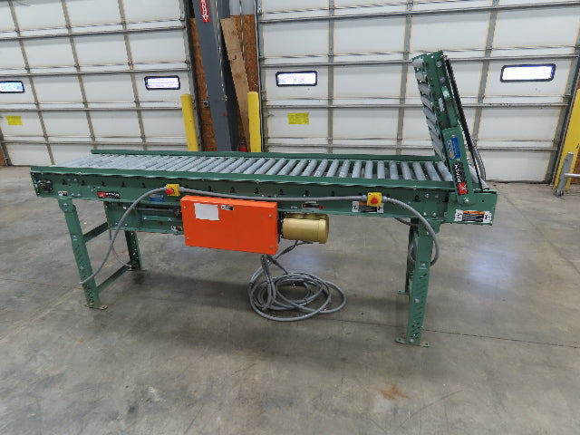 Roach 24"x 11' 6" Belt Drive Live Roller Accumulation Conveyor 21"BF w/Gate